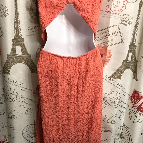 (🛍️ 2 for 8.00) Orange Strapless Maxi Dress - Picture 4 of 9